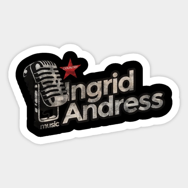 Ingrid Andress - Vintage Microphone Sticker by G-THE BOX